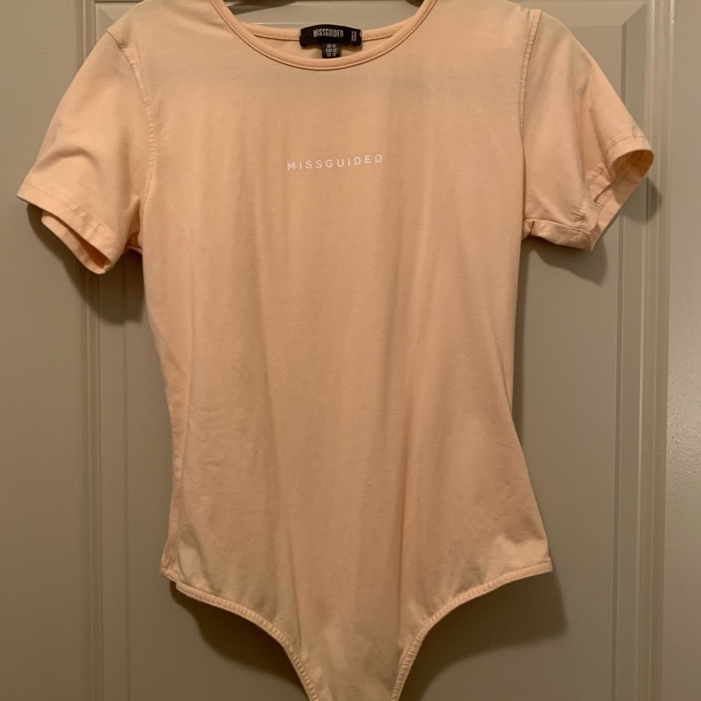 Peach MISSGUIDED bodysuit